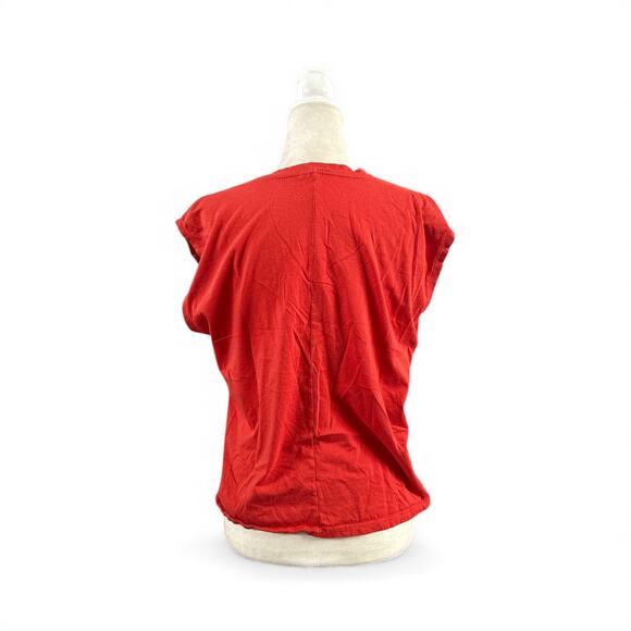 Nordstorm Womens Capped Sleeve Box Tee in Red Size Medium - Picture 5 of 6